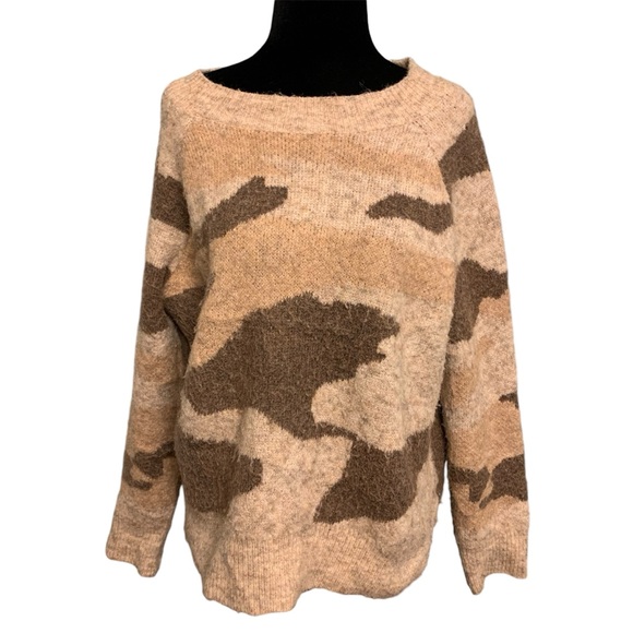 Anthropologie sweater camo brown size medium - Picture 3 of 9